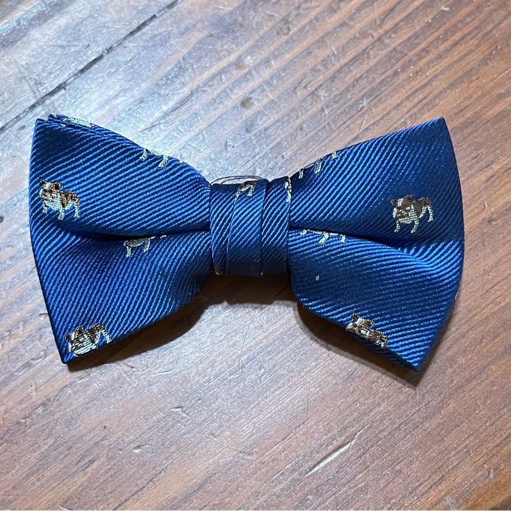 J. Crew Crewcuts Boys bulldog motif bow tie lot of 2
